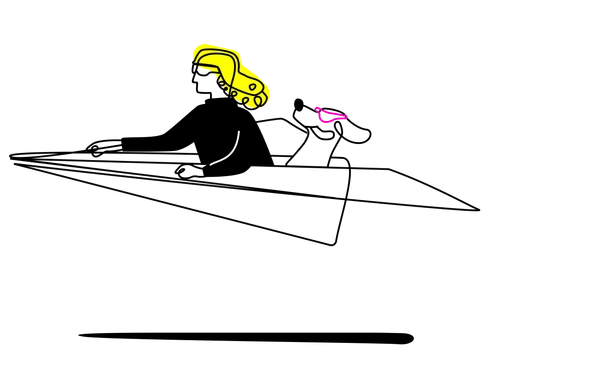 Paper plane delivering a project inquiry